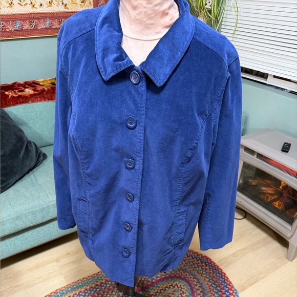 Denim & Company Blue Button-Up Jacket 3X - Picture 4 of 12